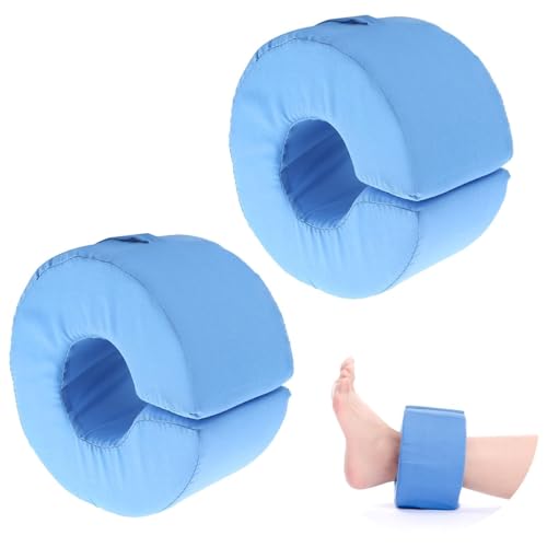 Beufee 2 PCS Foot Elevation Pillows, Blue Hand Ankle Foam Cushion Leg Hand Lifting Pillow Stabilizer with Ankle Heel Elevator Wedges Foot Support Pillow