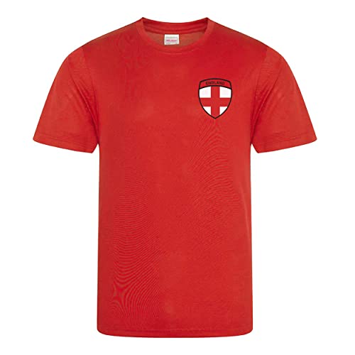 Varsany Maillot de rugby pour homme et enfant Motif Lioness England T-shirt et t-shirt, Rouge Angleterre, L