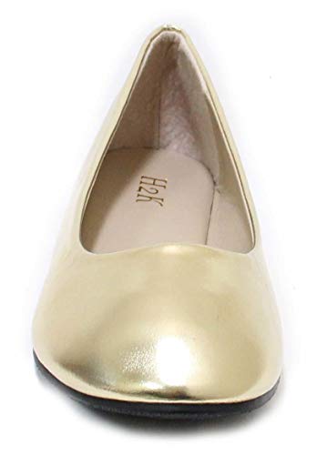 Womens Classic Round Toe Slip on Flat Ballet Dress Comfortable Low Heel Shoes Muse2