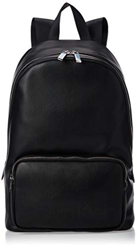 Calvin Klein: Punched Round Backpack  Shoppers y bolsos de hombro Hombre  Negro  Black
