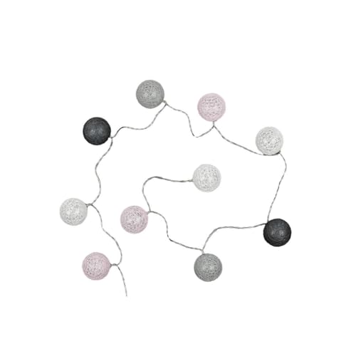 Paris Prix Guirlande Lumineuse à Led 10 Boules 175cm Gris Rose