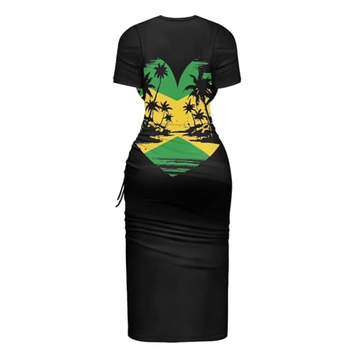 Image of Short Sleeve Dress for Women,Sexy Bodycon Dress,Plus Size Slit Dress,String Design s-4xl