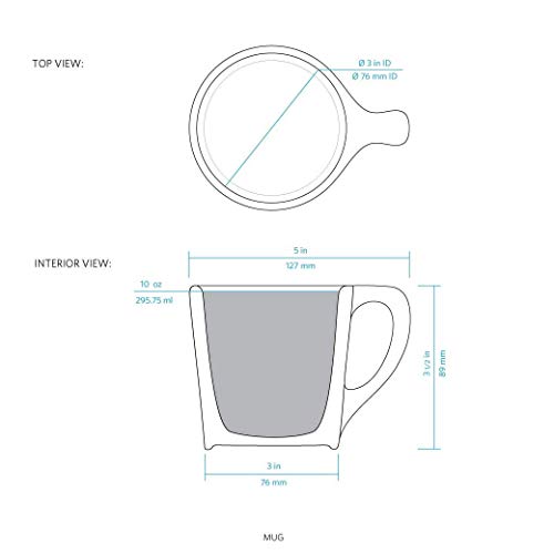 Set de 4 mugs de porcelana porcelain color verde salvia miniatura 4