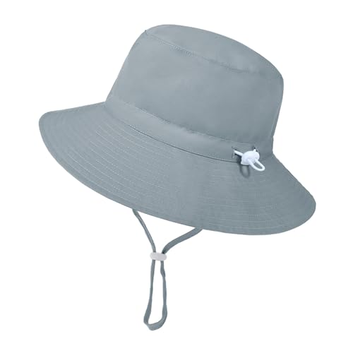 Image of American Trends Baby Sun Hats for Boys Girls UPF 50+ Sun Protection Wide Brim Adjustable Summer Beach Bucket Hat