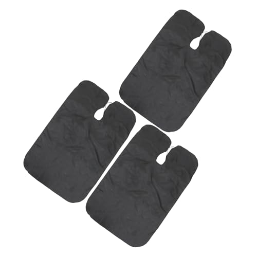 Capa de barbería negra para corte de cabello 140x90cm 3 piezas