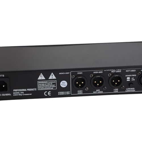 234XL Electric Crossover, Professional Stereo 2/3 Way Mono 4 Way Crossover, 50 to 60HZ Crossover for Outdoor Stage Performance US Plug 110V - Thumbnail 5