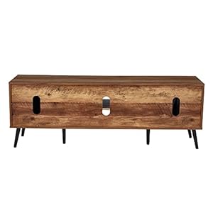 Jomeedmidcenturymodernwoodentvstandentertainmentcenterconsolewithopenshelvingand2cabinetsfortelevisionsupto65incheswalnut Urban Country Home Decor Jomeed mid century modern wooden tv stand entertainment center console with open shelving and 2 cabinets for televisions up to 65 inches walnut urban country home decor