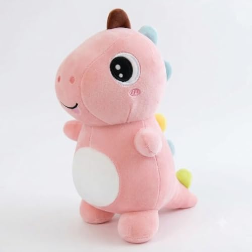 Image of Adorable 30cm Pink Dinosaur Plush Toy - Soft Puffy Stuffed Dino Toy & Cute Nursery Decor