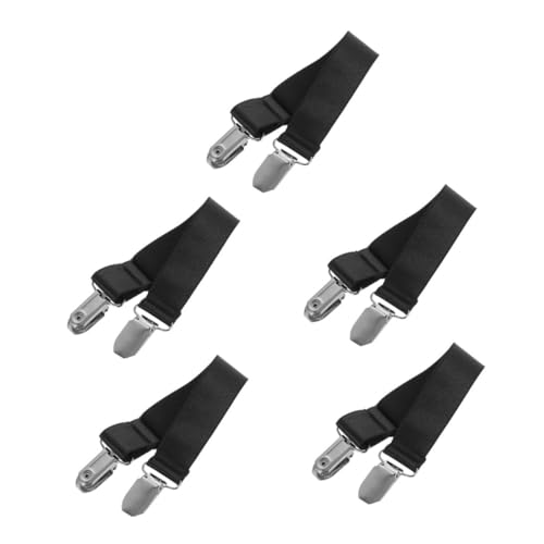 FUNOMOCYA 5pcs Versatile Boot Clip Straps Elastic Band for Pants Legs Slip Ankle Straps for Skiing Cycling