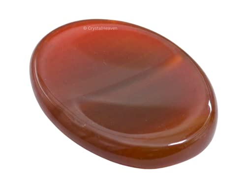Image of Carnelian Onyx Crystal Thumb Worry Pebbles Stones for Anxiety Stress Relief Massage - AAA Grade Original Healing Gemstone Agate Rubbing Stone for Yoga Meditation Spiritual Reiki Feng Shui