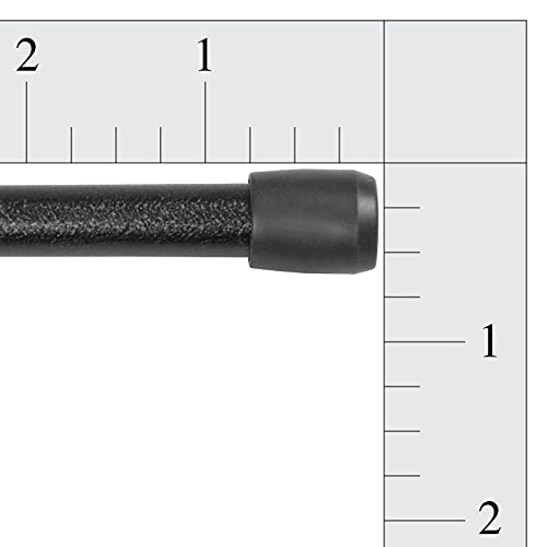 Interior Living Adjustable Spring Tension Rod, Black, 28-48", (AZ631/5PK2REM)