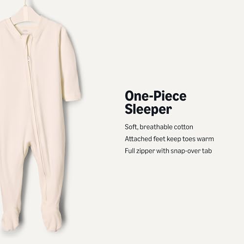 Image of Amazon Essentials x Sofia Grainge Unisex Babies' Cotton Footed Sleep and Play One-piece Bodysuit, Pack of 2