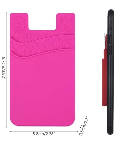 Image of 5Pc Silicone Card Holder for Phone Case, Stick On Wallet for iPhone