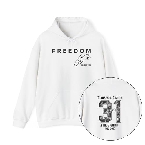 Great American Patriot Charlie Kirk Freedom Hoodie Sweatshirt T Shirt Front and Back Design Unisex Graphic Apparel2
