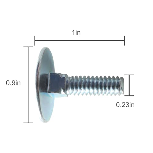Image of 10 Pcs 014973239619 Elevator Bolts, 1 /4-20 x 1 Flat Head Bolt, Zinc - Rust Resistant