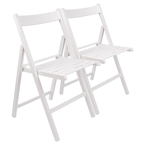 Sillas Plegables Blancas Madera Marca Harbour Housewares