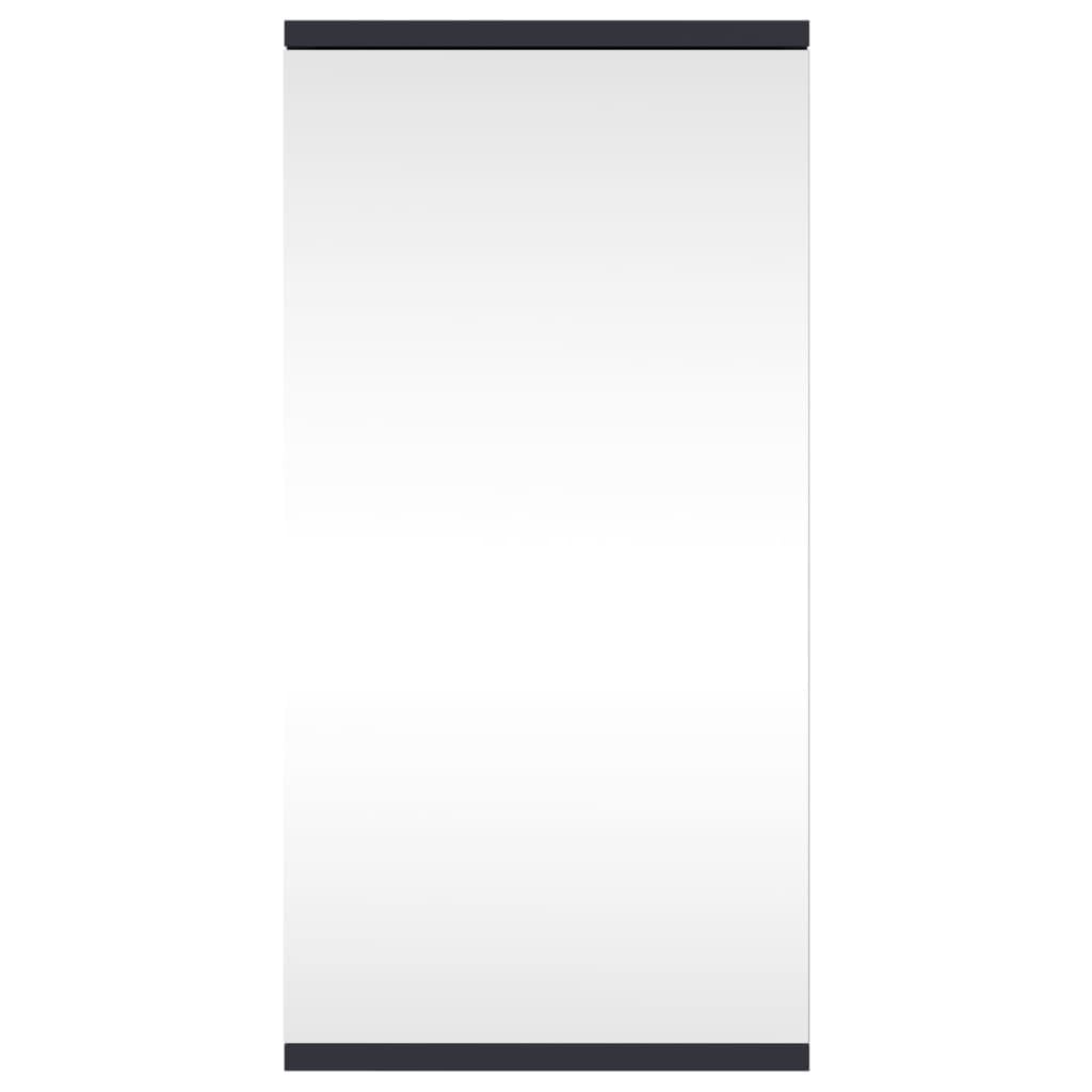 vidaXL Narożna szafka łazienkowa z lustrem, szara, 30x24x60 cm, narożna szafka z lustrem do łazienki, wisząca szafka narożna do łazienki, wisząca szafka łazienkowa narożna