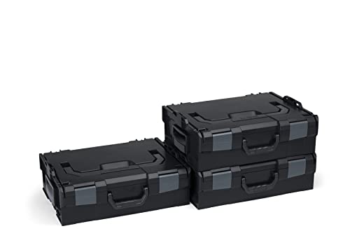 Boîte à outils L-BOXX 136, set de 3 | Coffret de rangement en plastique résistant aux chocs | Solution de transport pour matériel de chantier​