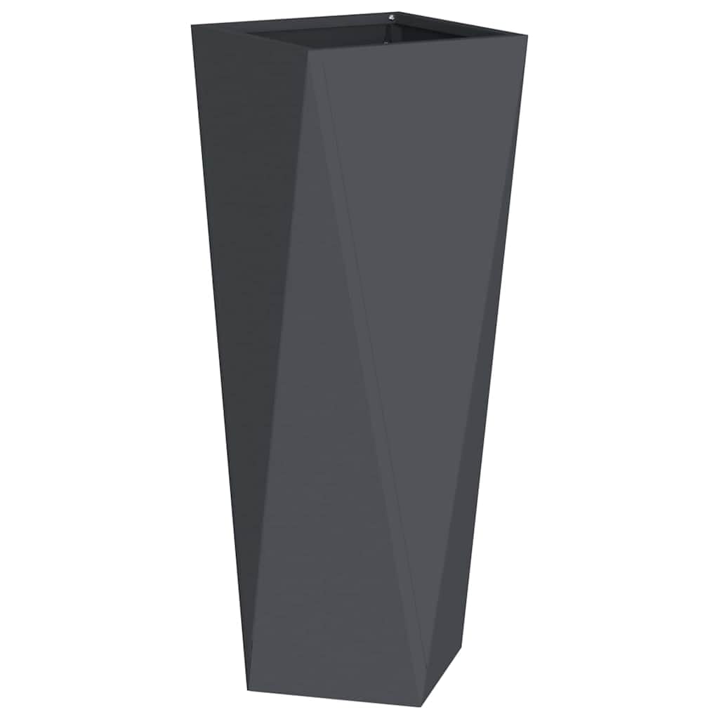 vidaXL Fioriera Antracite 30 x 30 x 75 cm Acciaio