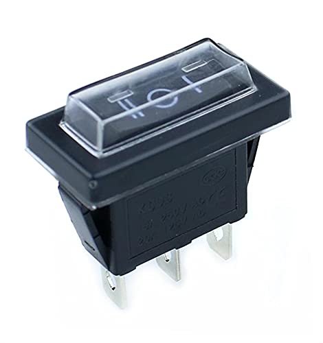 Commutateur à bascule KCD3 ON-OFF-ON 3 broches haute capacité 20A 125V noir x5