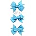 BOENBE LOVED Baby Hair Bows Clips Fully Lined Grosgrain Boutique Solid Ribbon Mini Bows for Girls Teens Infants Kids Toddlers Newborn 2pcs Colors in Pairs (black.)
