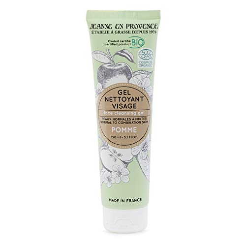 Jeanne en Provence - Gel limpiador facial manzana - Bio - Fabricado en Francia - 150 ml