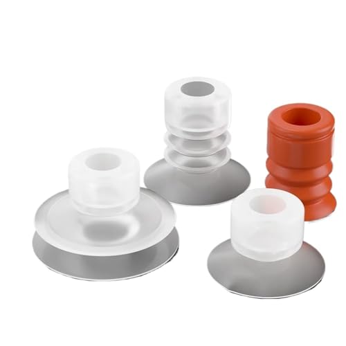 Ventouse MP 12mm en silicone blanc avec trou 8mm pour automatisme lot de 10