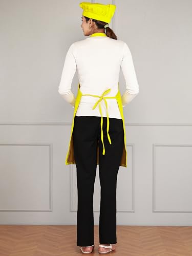 Image of Waterproof Polyester Printed Cooking Apron with Large Front Pocket & Chef Cap - Free Size | Kitchen, Home, Hotel, Cafe & Restaurant Use