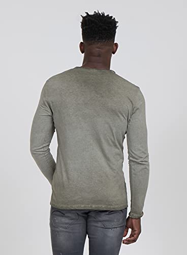 KEY LARGO Highland Button T-Shirt, Verde Militare