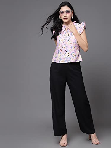 Image of OOMPH! Women's Crepe Floral Relaxed Fit Shirt