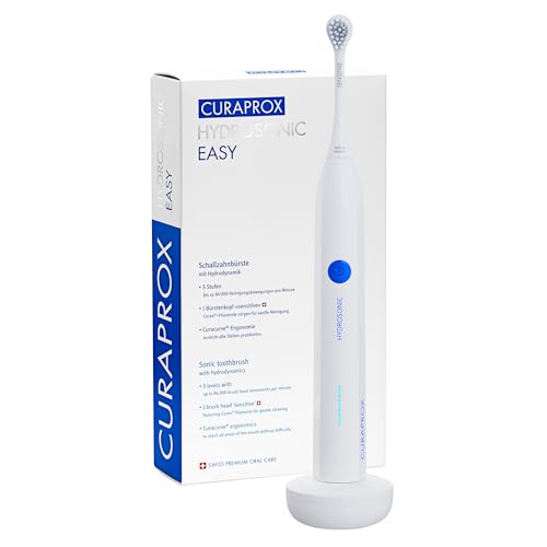 Curaprox Spazzolino Sonico Hydrosonic Easy | Per La Cura Quotidiana Delle Gengive E Il Controllo Della Placca | Semplice | Efficace | Affidabile
