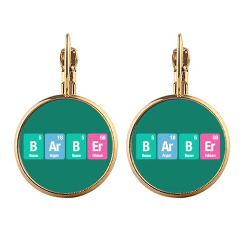 Boucles d'oreilles pendantes à clip en or pour oreilles non percées style barbier Checal