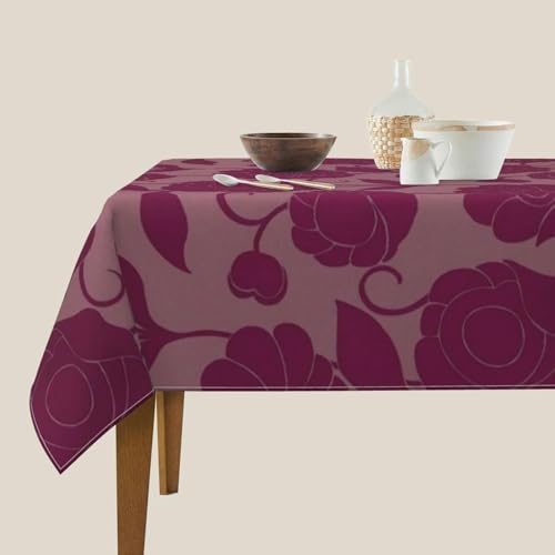 Nappe carrée bohème imprimé floral rétro table cuisine 54x54