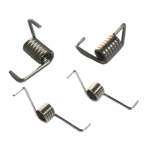 2PCS Double Torsion Spring Wire Diameter=2.0mm Out Dia=20mm Feet Length 55mm 3 Coil 90 Degrees Strong Torsional Spring