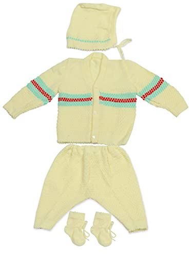 Image of CUBS & HUGS Baby Knitted Sweater, Leggings, Cap & Booties