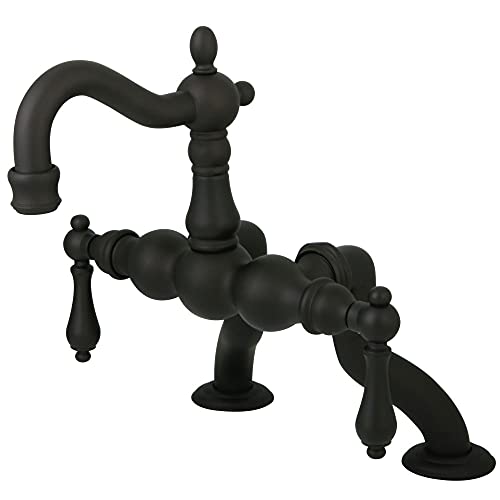 Buy 1 get 1 🔥 Kingston Brass CC2001T5 Vintage Clawfoot Tub Faucet, 3-3/8-Inch to 10-Inch Adjustable Spread, Oil Rubbed Bronze