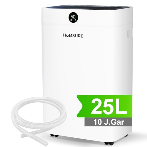 Luftentfeuchter 25L, Entfeuchter elektrisch, Luftentfeuchter Keller für Räume bis zu 150m³/50m², Raumentfeuchter elektrisch mit Ablaufschlauch, Timer, 10 J. Gar. Luftentfeuchter 25L, Entfeuchter elektrisch, Luftentfeuchter Keller für Räume bis zu 150m³/50m², Raumentfeuchter elektrisch mit Ablaufschlauch, Timer, 10 J. Gar.