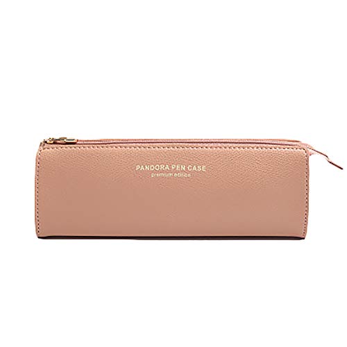 Qifumaer Trousse à Crayon Toile Sac à Stylo Sac de Rangement de Cosmétiques de Voyage Sac Pochette Papeterie d'étudiant (Daek Rose)