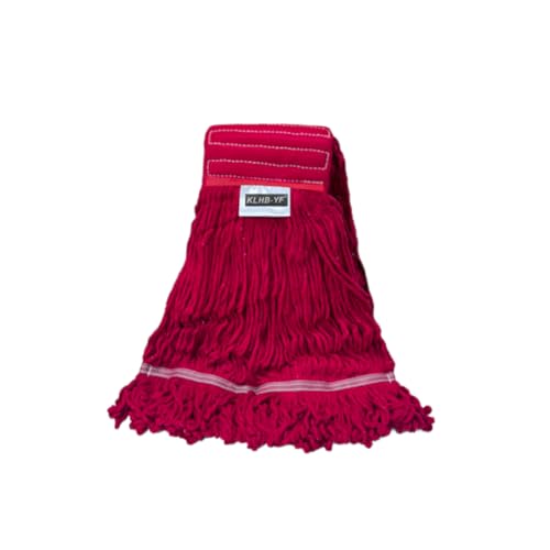 Image of mop Heads Mop Head Replacement Commercial Mop Heads Cotton Washable Industrial Mop Head 6 Inch Heavy Duty Mop Heads Wet Industrial Industrial mop Heads red mop
