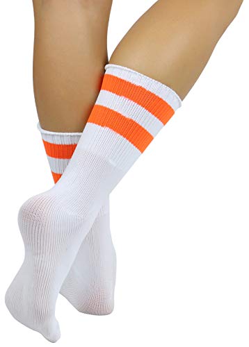 Image of ToBeInStyle Women's Acrylic Ankle Hi With Double Stripe Top Crew Fun Athletic Socks