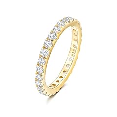 04. White Cz, April, Gold Plated