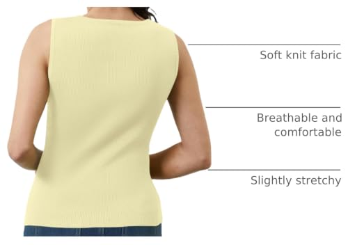 Image of OLAPTA Women Asymmetrical Button Down Side Split Sleeveless Tank Tops Boat Neck Slim Fit Summer Casual Side Button Knit Vest