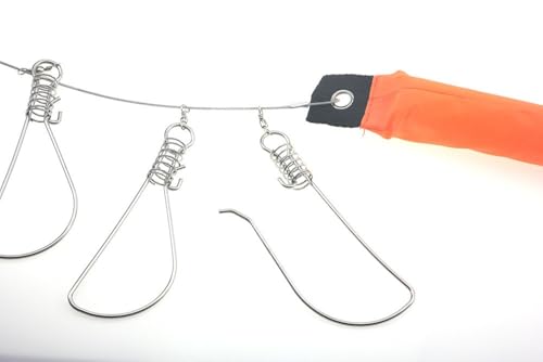 Mosquetón de acero inoxidable para pesca con 5 clips miniatura 5