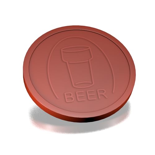 CombiCraft Jetons de bière Brun avec Impression d’Un Verre de bière, diamètre de 29 mm, jeton de Consigne pour Festivals et événements, Emballage de 250 pièces