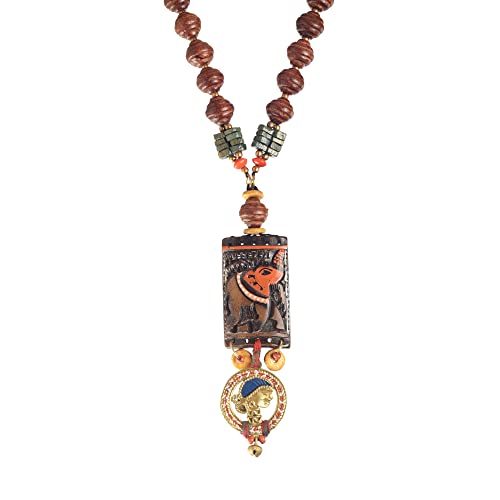 Image of AAKRITI ART CREATIONS Handcrafted Tribal & Brass Necklace Collection | Floral, Leaf & Elephant-Inspired Artisan Jewelry | Dhokra, Glass & Ethnic Statement Necklaces for Women