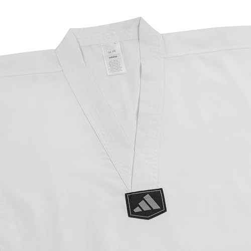 Image of adidas Basic Taekwondo Student White Uniform - White V-Neck