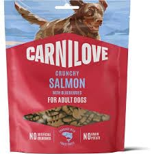 Carnilove Salmon & Blueberries Dog Treats, Box of 8 x 200g by Two Amigos Pet Supplies