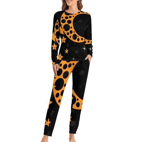 Pyjama femme Lune Étoilée sleepwear t-shirt pantalon de nuit