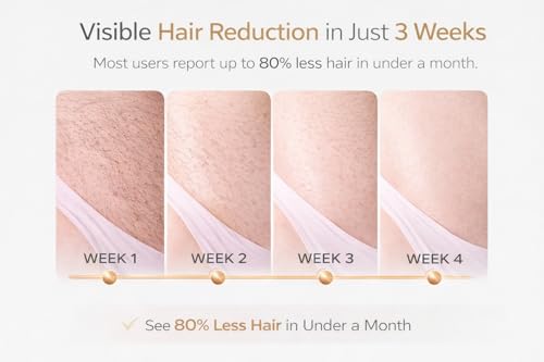 IPL Hair Removal Device for Women & Men – Long-Lasting Hair Reduction, Painless At-Home IPL for Legs, Arms, Underarms, Bikini Line & Face – Unlimited Flashes, Gentle & Safe Hair Removal System - Image 6