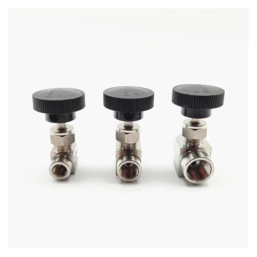 Válvula de aguja de acero inoxidable 304 con rosca hembra de 1/4 G304 4